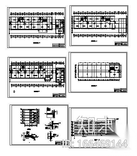 某五层中学教学楼建筑方案图（毕业设计）cad施工图下载【ID:166469144】