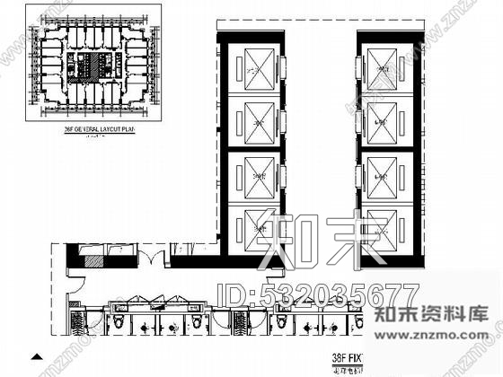 施工图广东豪华商务酒店走廊及电梯间室内装修图含效果施工图下载【ID:532035677】