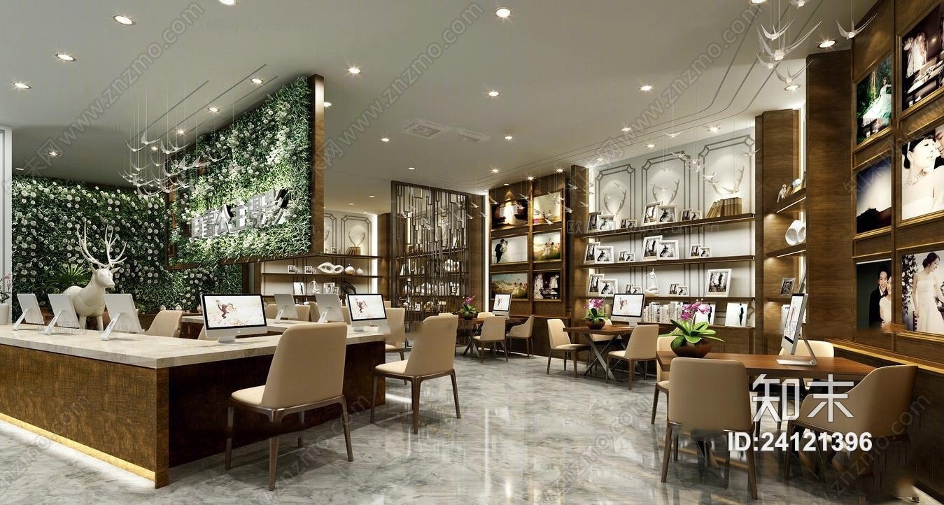 现代婚纱摄影店3D模型下载【ID:24121396】