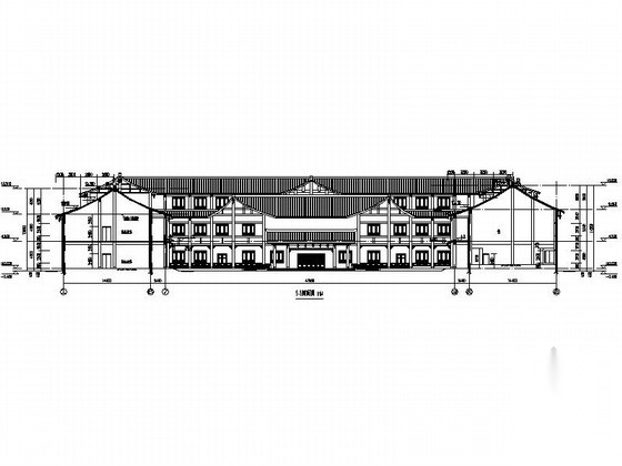 [四川]3层仿古市级图书馆建筑设计施工图（含效果图）施工图下载【ID:160724141】