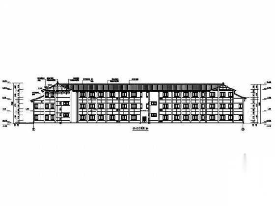 [四川]3层仿古市级图书馆建筑设计施工图（含效果图）施工图下载【ID:160724141】