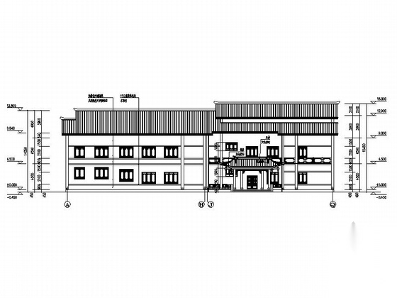 [四川]3层仿古市级图书馆建筑设计施工图（含效果图）施工图下载【ID:160724141】