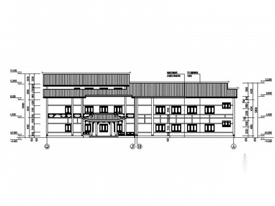 [四川]3层仿古市级图书馆建筑设计施工图（含效果图）施工图下载【ID:160724141】