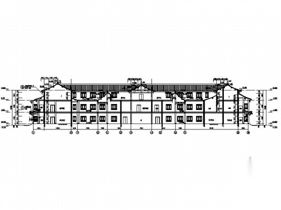 [四川]3层仿古市级图书馆建筑设计施工图（含效果图）施工图下载【ID:160724141】