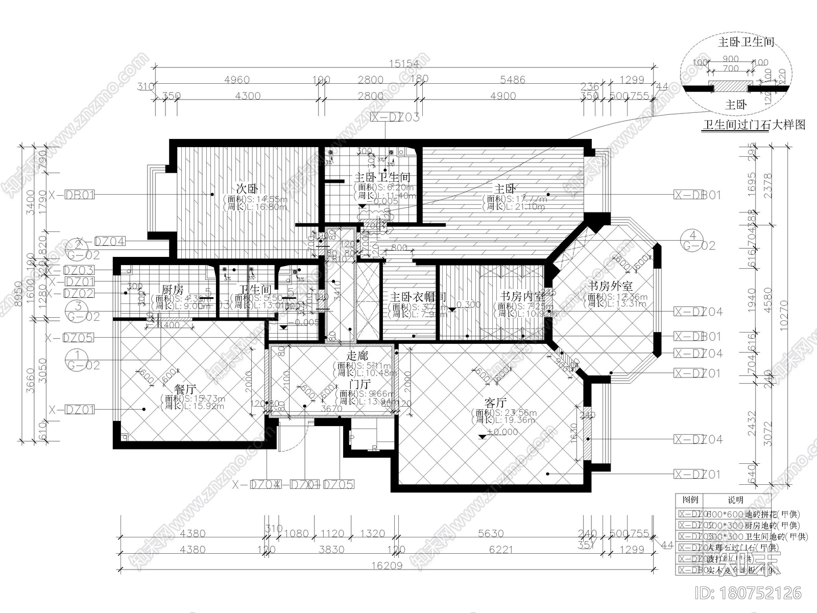 东易日盛标准家装样板间设计图例施工图cad施工图下载【ID:180752126】