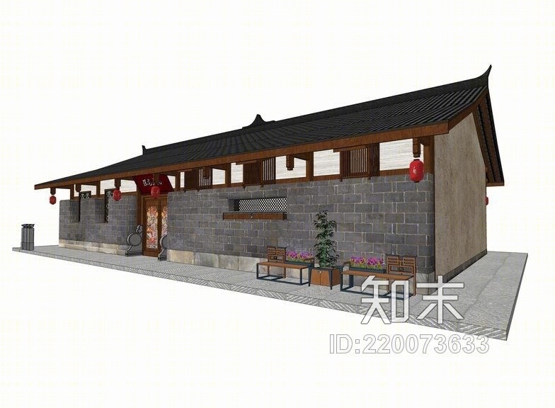 川东古建筑民居SU模型下载【ID:220073633】