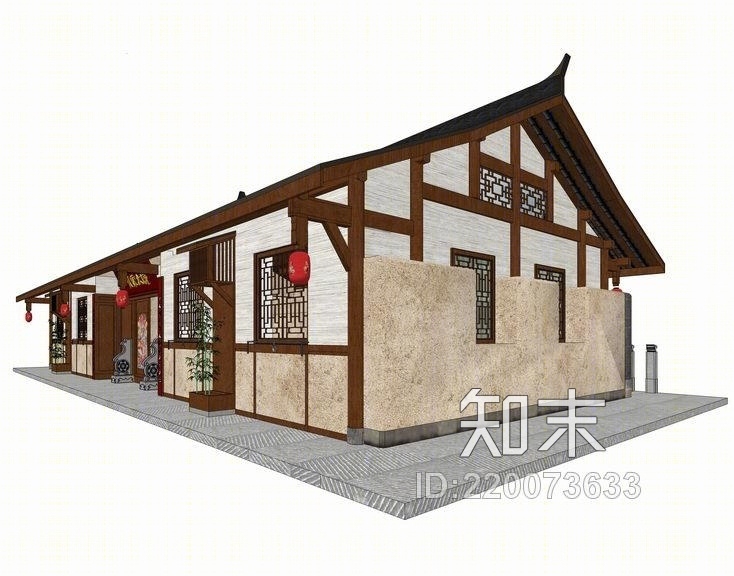 川东古建筑民居SU模型下载【ID:220073633】