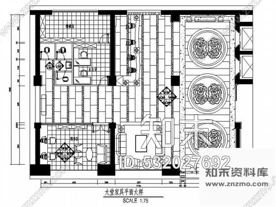 施工图酒店精致大堂室内施工图含效果施工图下载【ID:532027692】