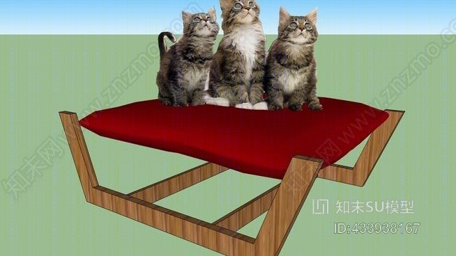 宠物休息室工作室的独特床2SU模型下载【ID:433938167】