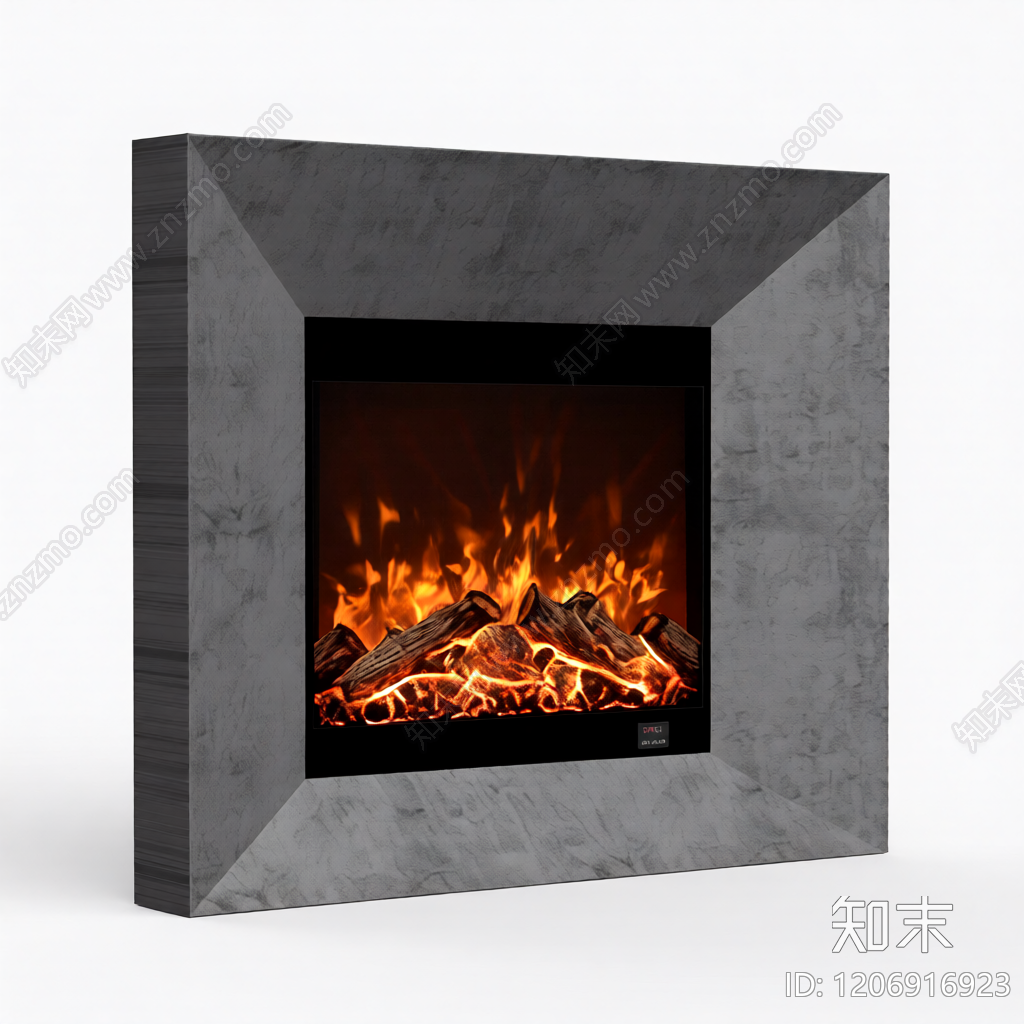 壁炉电视墙组合体3D模型下载【ID:1206916923】
