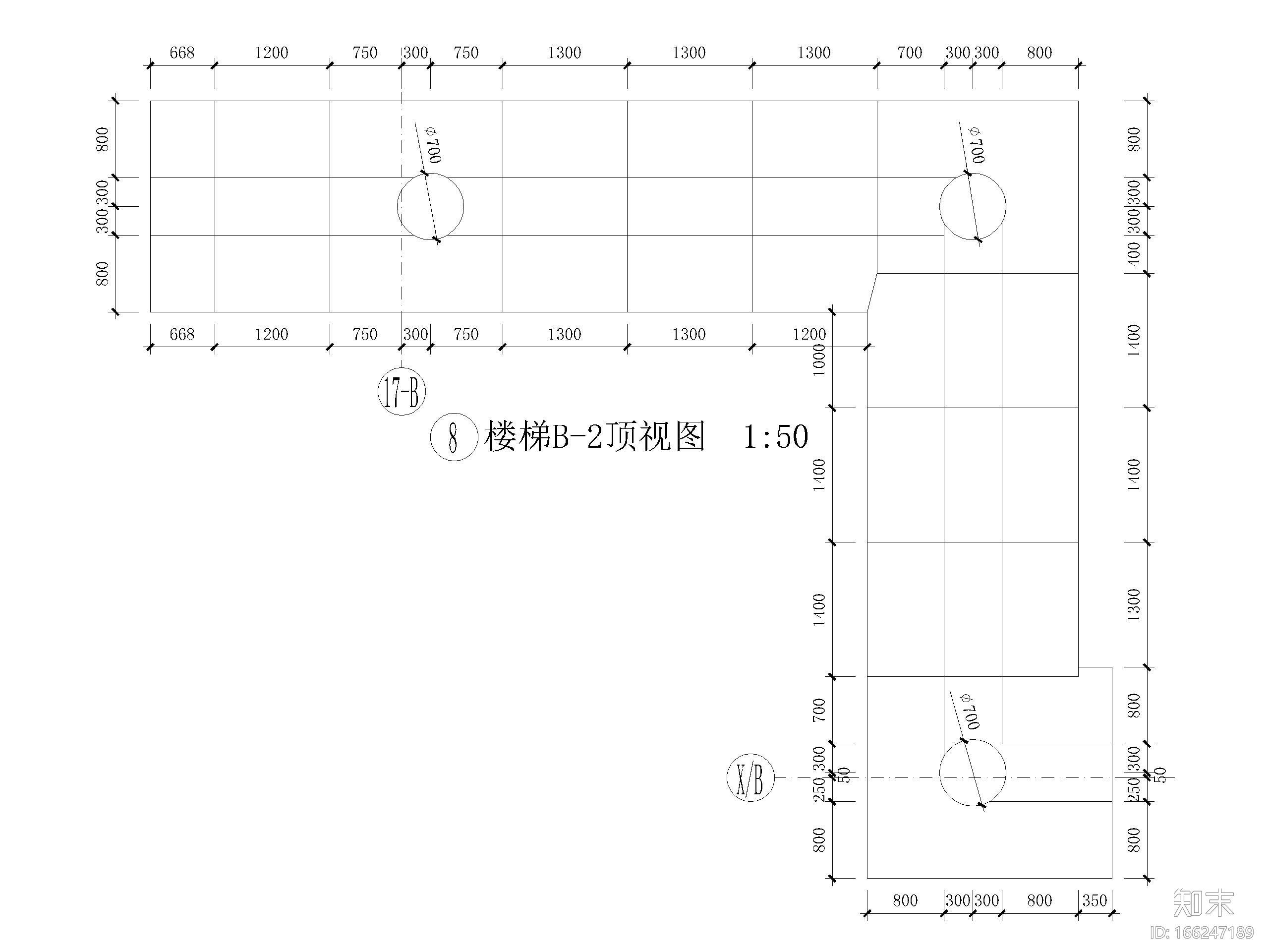 室外庭院楼梯详图设计（CAD）施工图下载【ID:166247189】