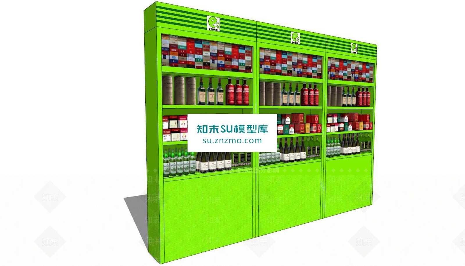 超市香烟货架SU模型下载【ID:161530281】