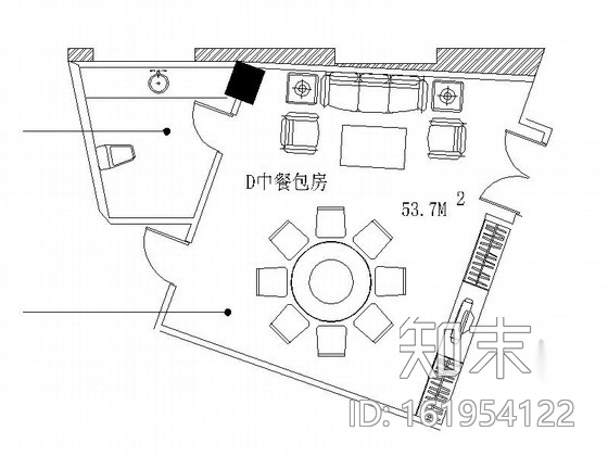 [成都]五星级酒店中餐包间室内施工图cad施工图下载【ID:161954122】