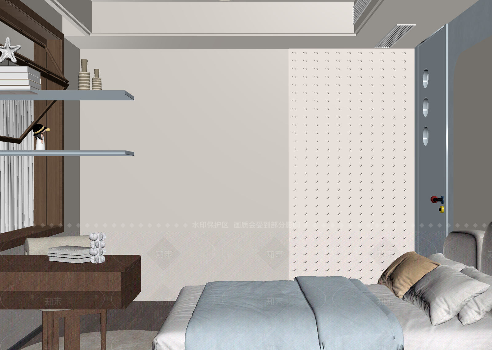 现代酒店客房3D模型下载【ID:1215921830】