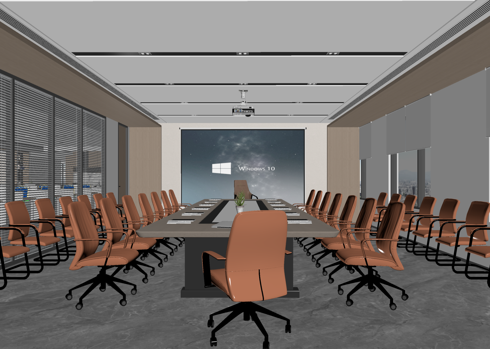 现代会议室3D模型下载【ID:1214449003】