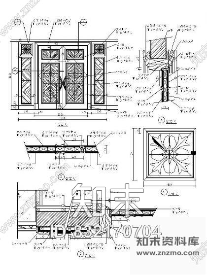 图块/节点经典门详图大样集锦cad施工图下载【ID:832170704】
