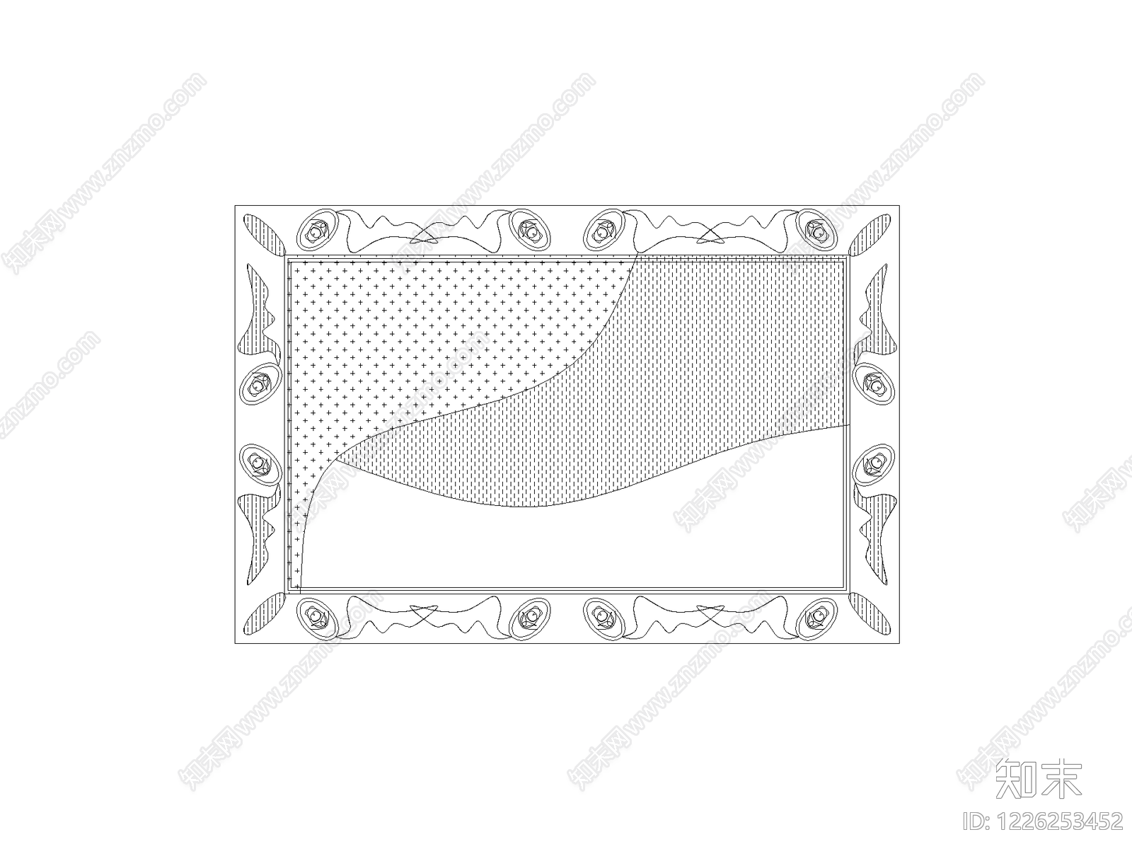 陈设类立面挂画cad施工图下载【ID:1226253452】