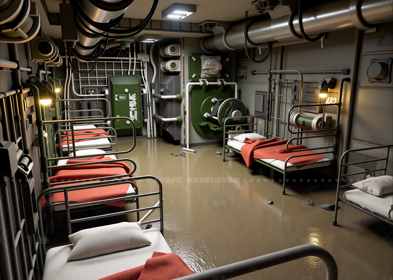 现代宿舍3D模型下载【ID:1214983260】