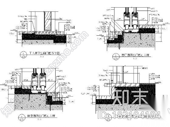 [北京]豪华欧式四居室样板房施工图cad施工图下载【ID:182194104】