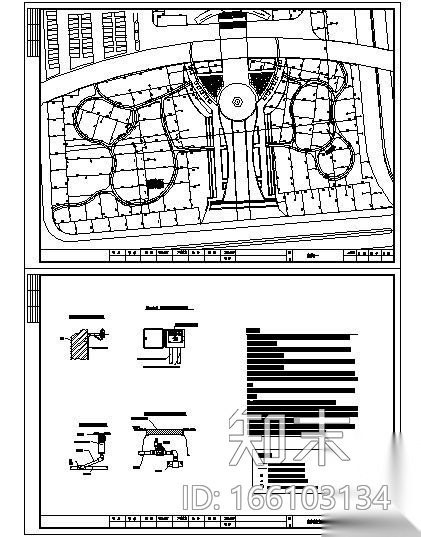 某广场自动喷灌设计图cad施工图下载【ID:166103134】
