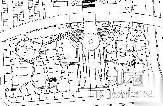 某广场自动喷灌设计图cad施工图下载【ID:166103134】