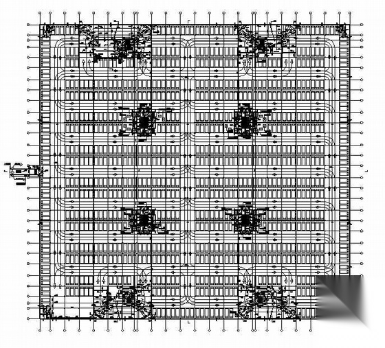 某超大地下车库建筑施工图cad施工图下载【ID:165428198】