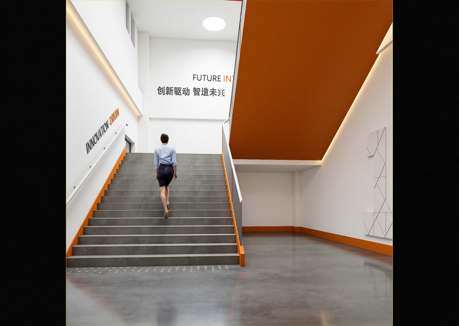 现代楼梯间3D模型下载【ID:1214822309】