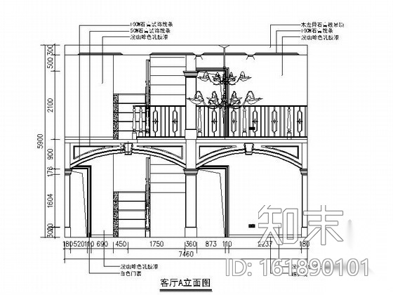 新农村三层别墅室内设计装修图施工图下载【ID:161890101】