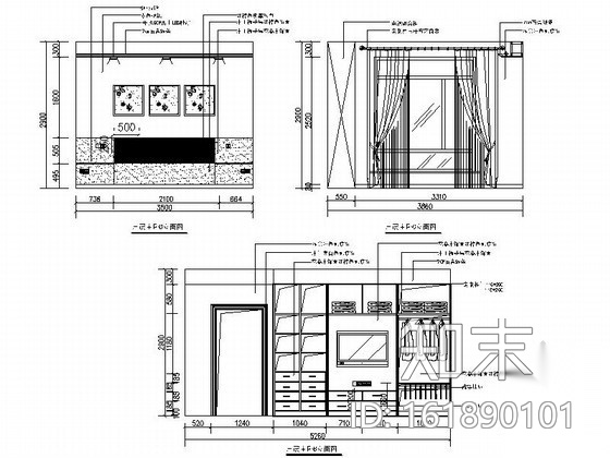 新农村三层别墅室内设计装修图施工图下载【ID:161890101】