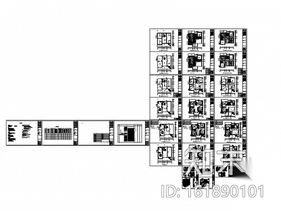 新农村三层别墅室内设计装修图施工图下载【ID:161890101】