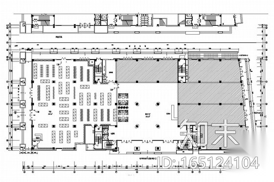 [杭州]市中心核心地带重点惠民工程文化中心装修图（含...cad施工图下载【ID:165124104】