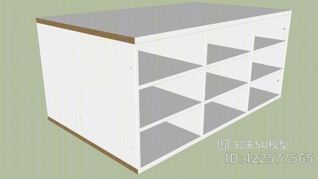 机架隔板96X57.7X42.9厘米白色SU模型下载【ID:422577565】