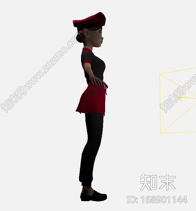 卡通厨师女孩CG模型下载【ID:168901144】