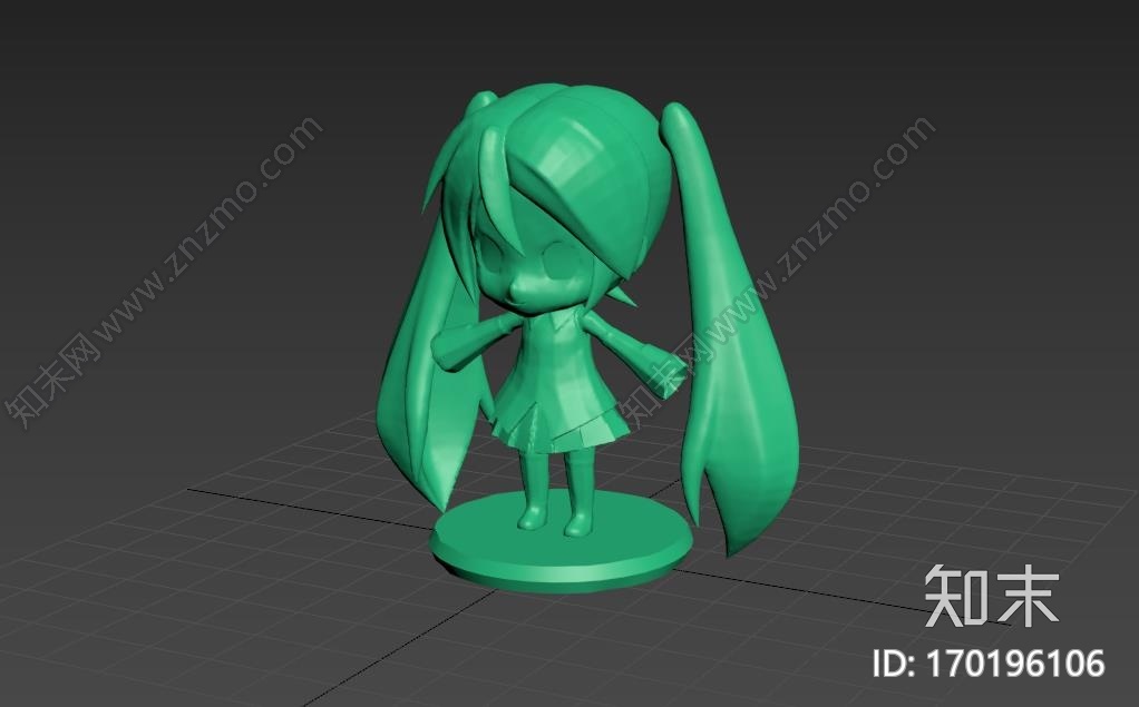 miku玩偶3d打印模型下载【ID:170196106】