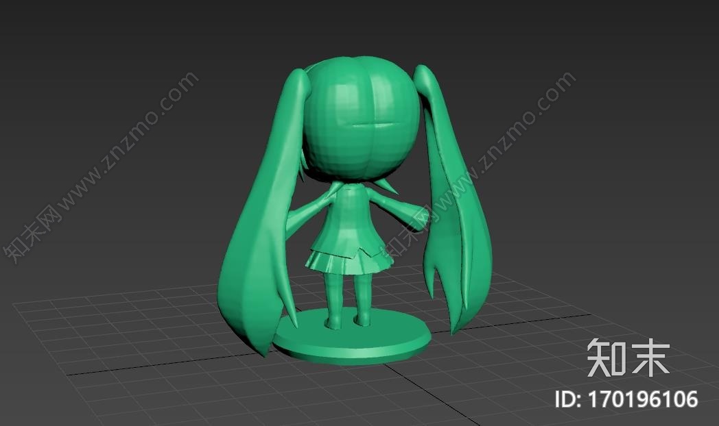 miku玩偶3d打印模型下载【ID:170196106】