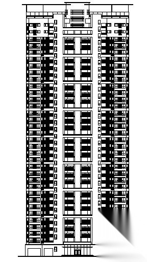 某高档小区二期住宅楼建筑施工图cad施工图下载【ID:149571156】