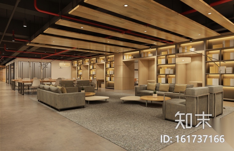 [武汉]禧玥励业公社共享办公空间丨效果图+施工图+机电...cad施工图下载【ID:161737166】