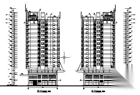 某十四层底商住宅楼建筑施工图施工图下载【ID:149851193】