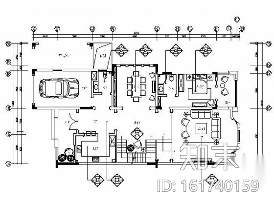 英伦风格双拼别墅样板房施工图（含效果）cad施工图下载【ID:161740159】