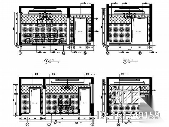 英伦风格双拼别墅样板房施工图（含效果）cad施工图下载【ID:161740159】