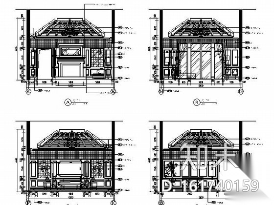 英伦风格双拼别墅样板房施工图（含效果）cad施工图下载【ID:161740159】