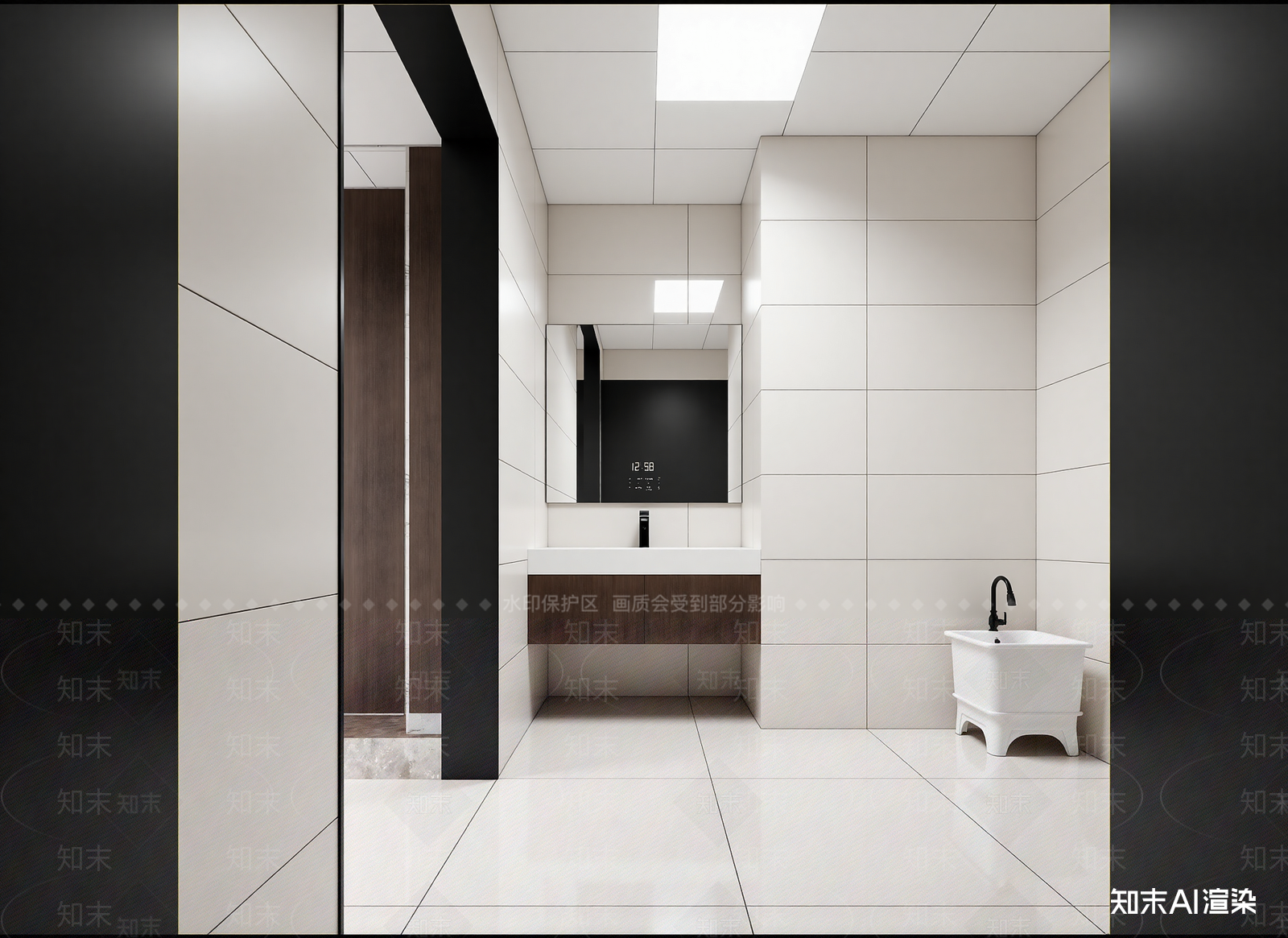 现代卫生间3D模型下载【ID:1214811454】