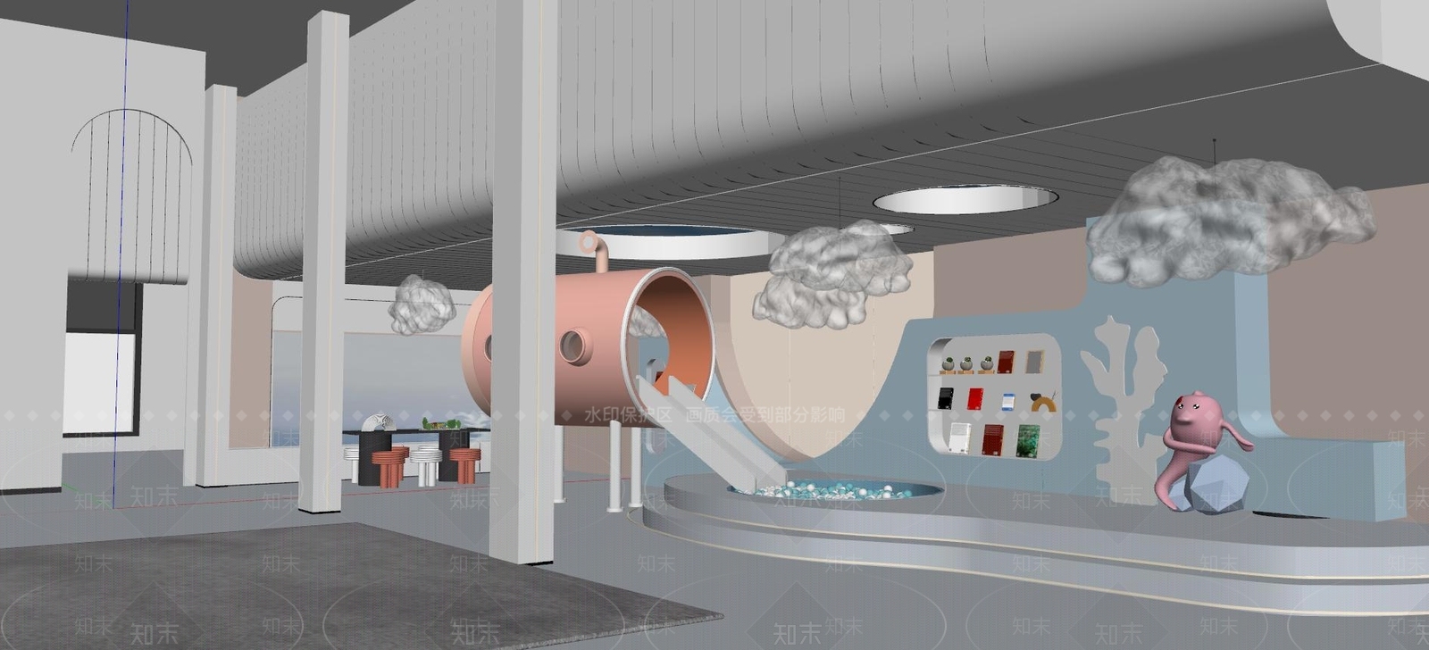 室内儿童娱乐区SU模型下载【ID:182028139】