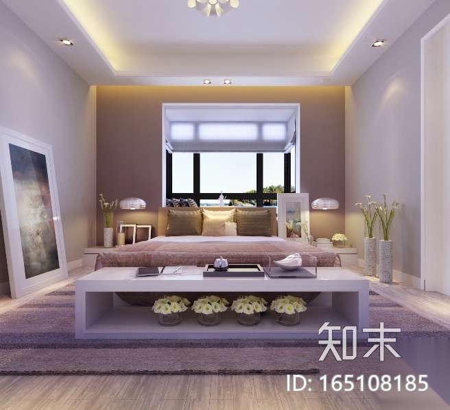 木质简约风三居室住宅设计施工图（附效果图）施工图下载【ID:165108185】