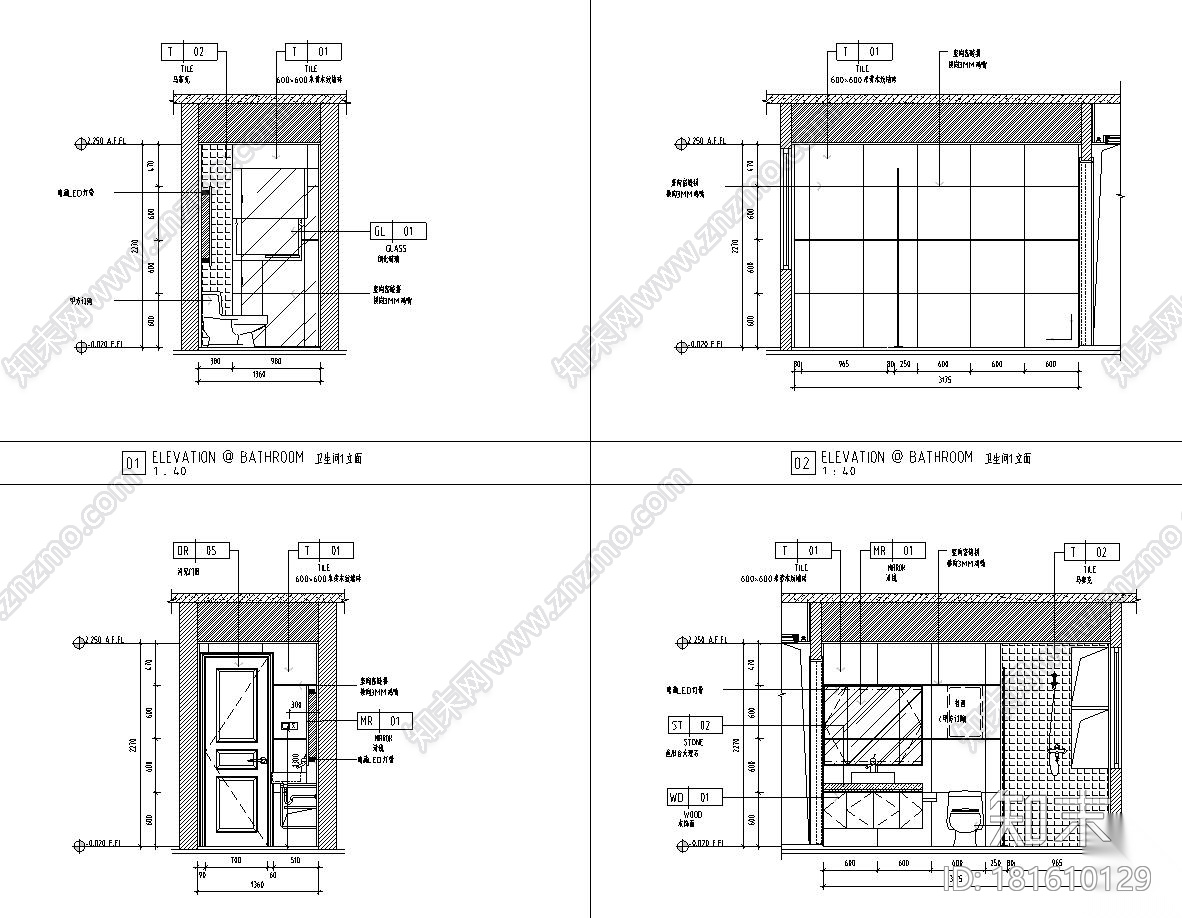 [古臣设计]-250平大面积平层施工图+效果图cad施工图下载【ID:181610129】