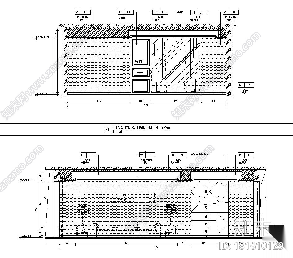 [古臣设计]-250平大面积平层施工图+效果图cad施工图下载【ID:181610129】