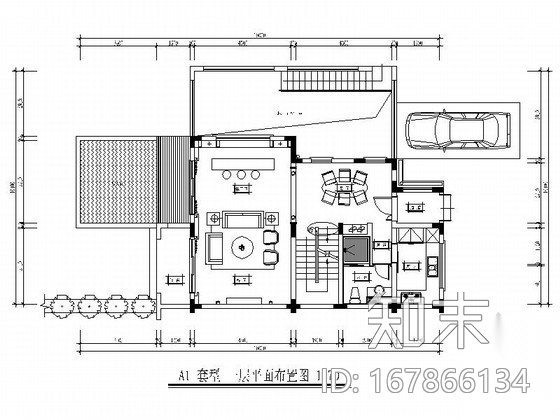 [三亚]原创精品古典三层别墅样板房室内CAD装修图（含效...施工图下载【ID:167866134】