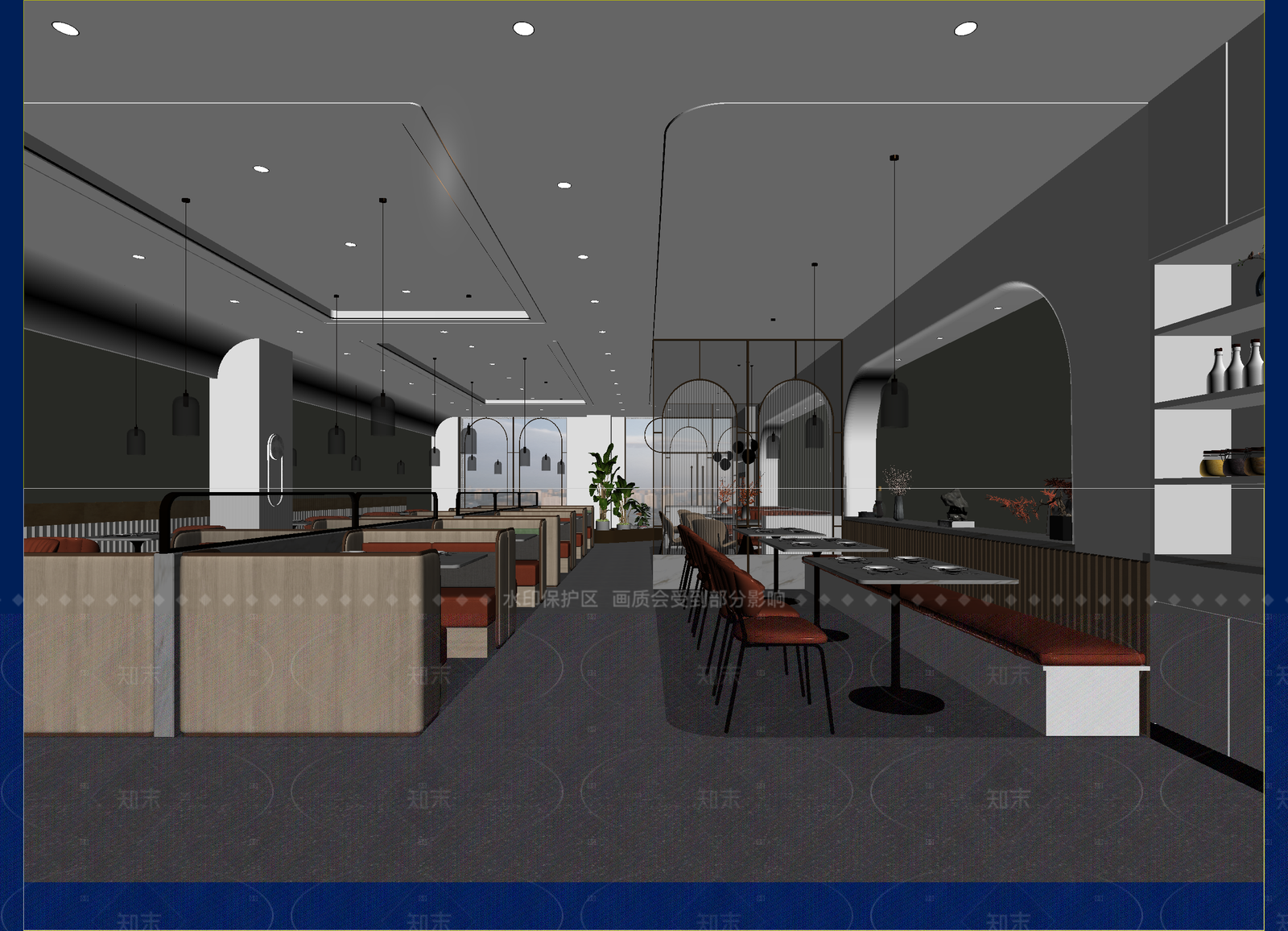 现代咖啡厅3D模型下载【ID:1214992471】