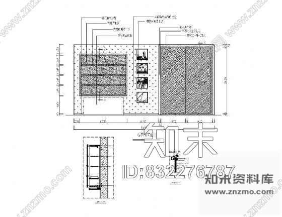 起居室装饰墙详图cad施工图下载【ID:832276787】