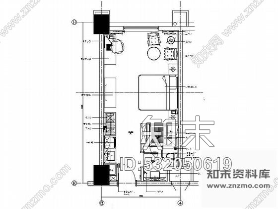 施工图苏州商务酒店C型标准双人客房装修图施工图下载【ID:532050619】